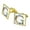 Gold, variant on Letter G Floral Monogram Initial Square Cufflink Set - Silver or Gold