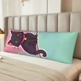 thumbnail image 2 of Balery Cats On Broomstick Funda Protectora para Almohada Corporal de Algodón Hipoalergénico con Cierre(55 x 21 pulgadas), Almohadas No Incluidas, 2 of 7