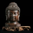 thumbnail image 4 of Statue Sculptée en Bois Chinois Shakyamuni Amitabha Bouddha Tathagata Y0Z2 6cm, 4 of 9