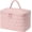 Pink, variant on Makeup Bag,Large  Bags for Women Girls, Quilted  Case Make Up Bag with Handle,Travel Makeup Case Organizer,Cute Toiletry Bag Vanity Bag()