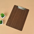 thumbnail image 1 of OULII 2 Pcs Support de Menu Marron Clair avec Clip en Métal pour Maison et Café, 1 of 8