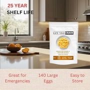 Powdered Dried Eggs, Grade A Eggs, Grass Fed Pasture Raised, 85 Servings, MRE Food Supply, Camping Essentials, Emergency Food Supply, 64 OZ