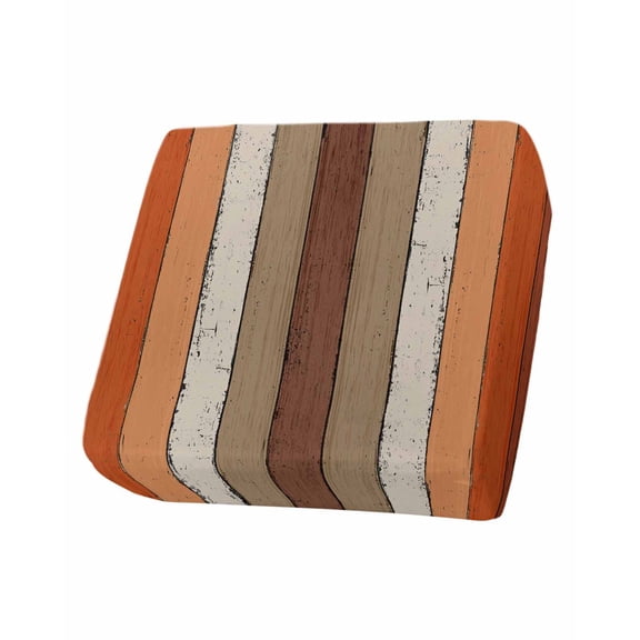 Burnt Orange Brown Couch Cushion Covers Stretch, Washable Sofa Seat Covers Individual Seat Cushion Sofa Slipcovers Farmhouse Vintage Wooden Couch Cover Furniture Protector S-1PCS