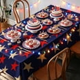 thumbnail image 2 of XGFHYJEH 4th of July Tablecloth, Patriotic Tablecloth Round, Red and Blue Print Table Cloth for Indoor Outdoor, Table Flag for Independence Day Kitchen Table Decorations for Dinner, 150*200cm, 2 of 5