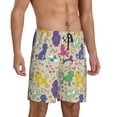 thumbnail image 2 of Logiee Colorful Poodle Dog Print Men's Pajama Shorts with Drawstring & Pockets,Sleep Shorts for Men,Sleepwear Bottoms,Elastic Waistband Loungewear-X-Large, 2 of 6