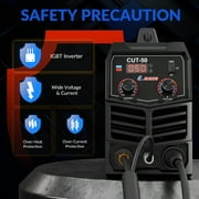 GZ GUOZHI 50Amp Plasma Cutter, Dual Voltage 110V/220V, 10MM Clean Cut, Air Cutter with Pre-Flow, Post-Gas, 2T/4T Modes
