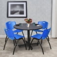 thumbnail image 3 of Regency Kobe 42 in. Round X-Base Breakroom Table- Grey, 3 of 5