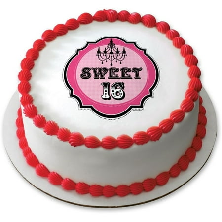 Sweet 16 7 5 34 Round Edible Cake Topper Each Party Supplies