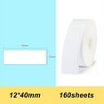 thumbnail image 2 of Amdohai Thermal Printing Label Paper Barcode Price Size Name Blank Labels Waterproof Tear Resistant 12*40mm 160pcs/roll for Home Organizer Supermarket Store Catering, 2 of 7