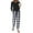 Black with White Plaid, variant on Avidlove Women Pajama Sets with Pocket Comfy Long Sleeve Pajama with Plaid Jogger Pants Lounge Sets Crew Neck Soft Christmas Sleepwear