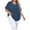 Navy, variant on Plus Size Top for Women Swiss Dot Top V-Neck Blouse with Short Sleeve Casual Work Summer Tops