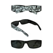 Locs Black w/ Graffiti Skull Hardcore Sunglasses