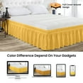 thumbnail image 5 of CCNY Wrap Around Bed Skirt Short Queen Golden Color 21" Tailored Drop Easy to fit Adjustable Eastic Belt- Microfiber Bed skirt, 5 of 6