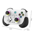 thumbnail image 2 of Controlador inalámbrico RGB Gamepad Wdftyju para PS4 Bluetooth Blanco, 2 of 8