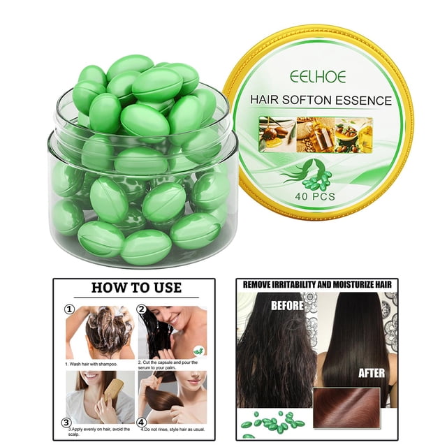 Cápsulas de aceite para el cabello Suero para el tratamiento del cabello para cabello seco Suavidad y brillo para el cabello Colco Cápsulas para el cuidado del cabello