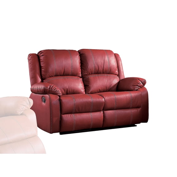 Synthetic Leather Loveseat | Reclining for TV Time | Tight Back Cushion | 11" Wall Clearance