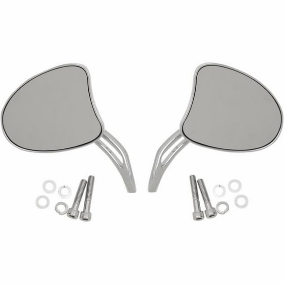 Drag Specialties 0640-1097 Tapered Mirrors with Slotted Stems - 4-3/4in. L