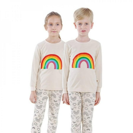 

Jandel 2021 Spring New Baby Boys And Girls Strip Long-sleeve Underwear/pajamas/sports Air-conditioning Kids 2Pcs Set 2-9Y