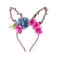 thumbnail image 1 of Diadema con diseño de orejas de conejo para decoración de flores, accesorios de fotografía para cosplay, cumpleaños y fiestas de Pascua., 1 of 8