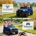 thumbnail image 6 of iYofe 24V Ride on Cars for Kids, Chevrolet Silverado 2 Seat Battery Powered Ride on Toys with Remote Control, 4 Wheels Suspension, LED Light, MP3 Player, Electric Car for Kids Boys Girls Gifts, Blue, 6 of 9