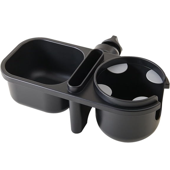 SUNVENO 3-in-1 Stroller Cup Holder with Phone Holder and Snack Tray, Black