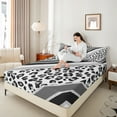 thumbnail image 4 of Homewish Cheetah Print 3pcs Twin Sheet Sets for Boys Girls,Animal Print Twin Fitted Sheet,Bling Glitter Stripes Breathable Flat Sheet,Super Cozy Room Decor, 4 of 7