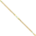thumbnail image 3 of 10K Solid Yellow Gold Anchor Mariner Link Name Bar Identification ID Bracelet, 3 of 4