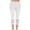 *White, variant on ClodeEU Women's Lightweight Stretch Capri Jeans with Lace Hem ,Casual Denim Cropped Pants Black,Womens Plus XXXXL