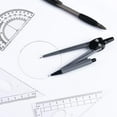 thumbnail image 4 of Math Geometry Kit Math Geometry Kit 8pcs Geometry Tools Compasses Ruler Set Square Geometric Protractors Mechanical Pencils Eraser in Stylish Storage, 4 of 5