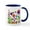 White/Navy Inside, variant on CafePress - Rainbow Spring Flowers Mugs - 11 oz Ceramic Mug - Novelty Coffee Tea Cup