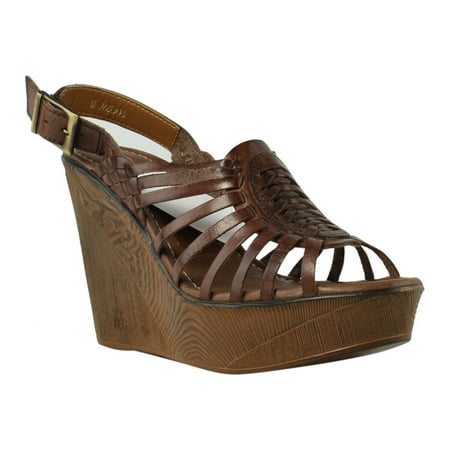New Ladies Brown Wedge Heel - VOLATILE Womens PROLIFIC-200 Brown Platform & Wedges Heels Size 8 New