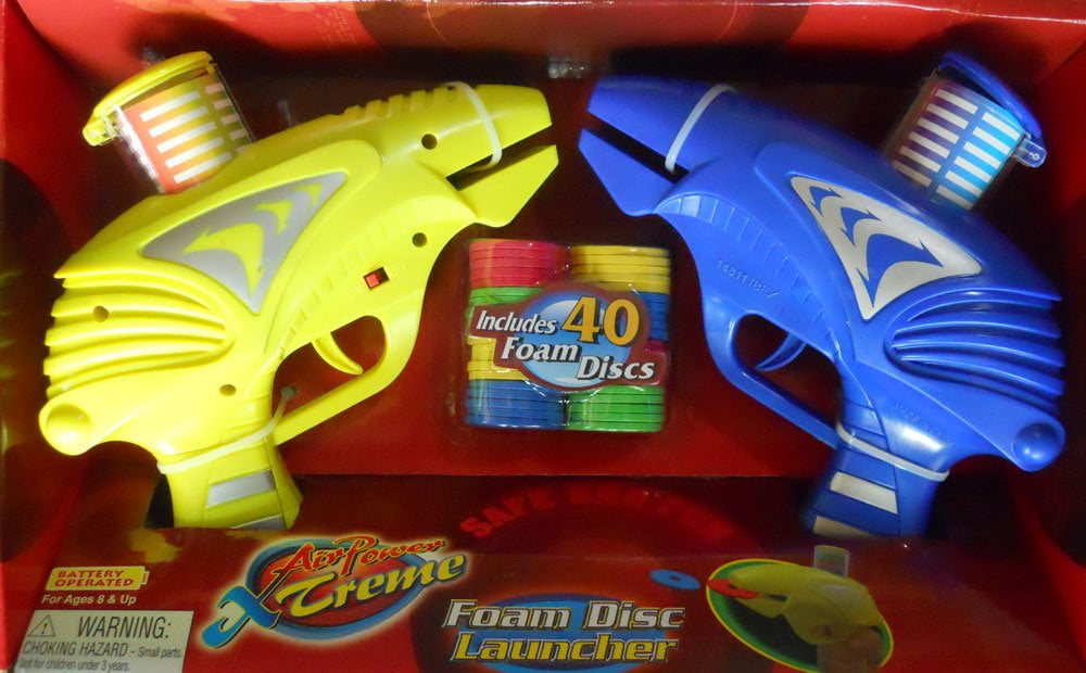 Motorized Air Power Xtreme Foam Disc Launcher 2 Launchers & 40 Foam
