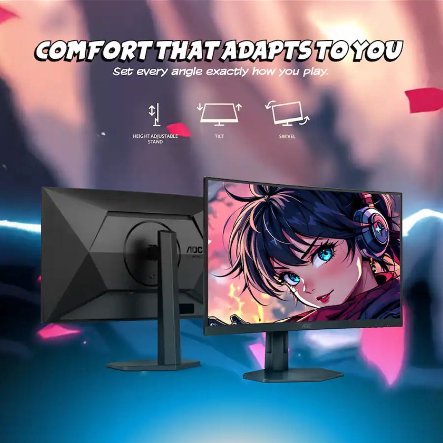 Restored AOC C27G4X 27-Inch Curved Gaming Monitor, FHD 1920x1080, 180Hz, FreeSync, HDR10, VA Panel, 0.5ms Response (Refurbished)