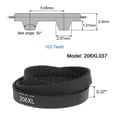 thumbnail image 2 of 2 Packs 206XL 037 Timing Belt 103 Teeth Rubber Geared Cogged Belt, 0.37" Width, 0.20" Pitch, 2 of 5