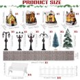 thumbnail image 2 of 27 Pcs Christmas Village Sets Christmas Village Street Accessories LED Lighted Tree Crafted Poly Resin Ornament Holiday Party Decor$$Home Decor, Kitchen, & Other, 2 of 8