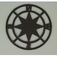 thumbnail image 3 of Distressed Brown Cast Iron Nautical Compass Rose for Indoor and Outdoor Versatility, Navigational Design Wall DÃ©cor with Enduring Charm - 11.5 Inches in Diameter, 3 of 3