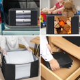 thumbnail image 7 of BinKFF Large Storage Bags, Clothes Storage Bins Foldable Closet Organizers Storage Containers with Reinforced Handle for Clothing, Blanket, Comforters, Bed Sheets, Pillows and Toys, 7 of 7