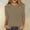Khaki, variant on LINGLANG Womens Tops Trendy 3/4 Length Sleevetops Casual Loose Fit Crewneck T Shirts Cute Solid 3/4 Length Tunic Tops Under $5