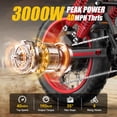 thumbnail image 4 of Electric Bike for Adults 3000W, 52V 40Ah Long Range E-Bike, 85 Miles Fat Tire Electric Mountain Bicycle, 20"x4" Electric Dirt Bike, Full Suspension 7-Speed Shimano, Off-Road Ebike, UL2849, Black, 4 of 10