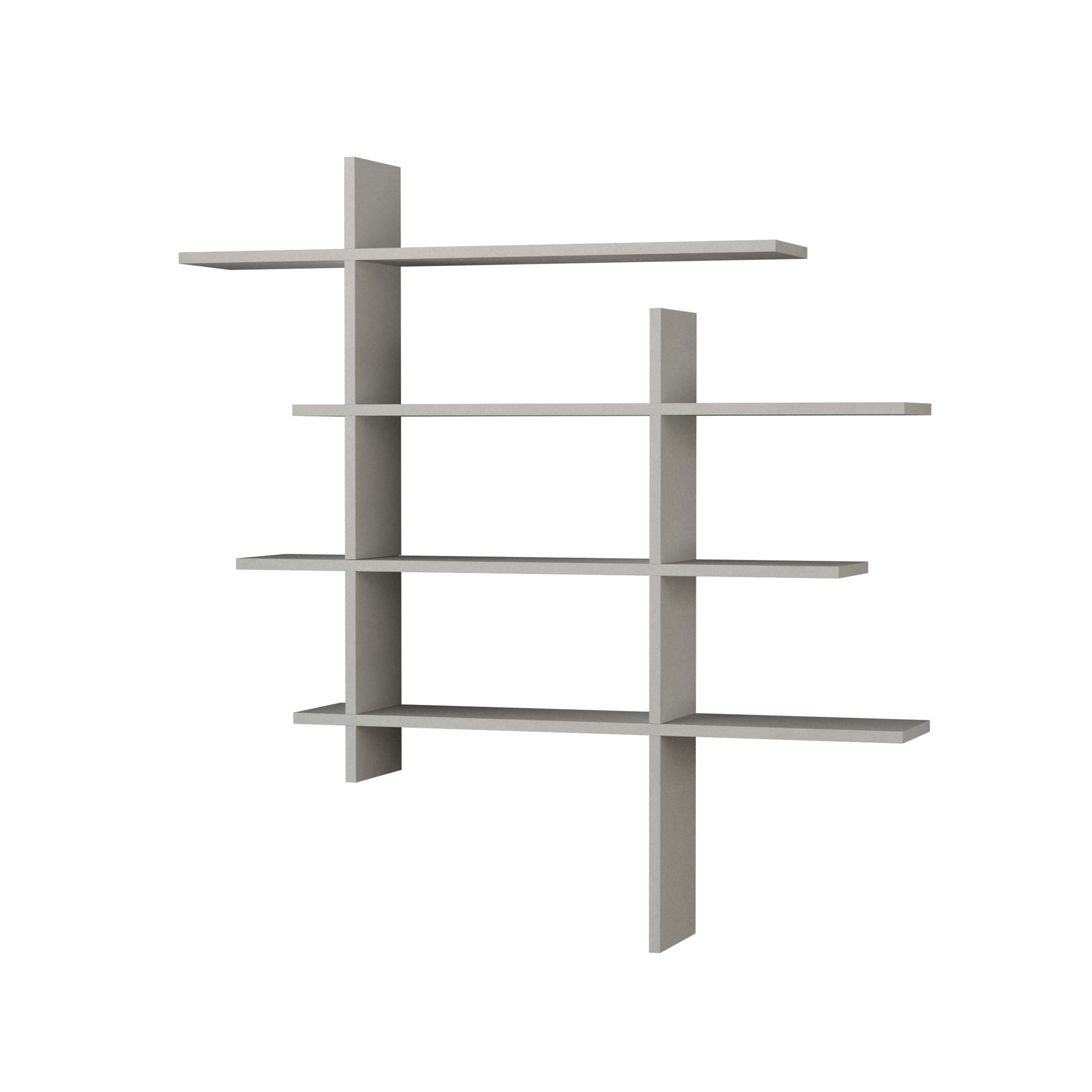 Ada Home Decor Furniture 47.24" 4 Tier White Will Modern Wall Shelf