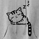 thumbnail image 4 of Sonducket Camisa con capucha de mujer con estampado de gato de dibujos animados de corte holgado Sudadera con capucha de manga larga con cuello de Prendas para la parte del cuerpo gris claro S Sonducket FS9881-16, 4 of 5