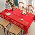 thumbnail image 1 of ¡Corre y Ahorra!, Mantel de regalo de Navidad, mantel de cuadrados con tema navideño, mantel de encaje rojo, camino de mesa, mantel de decoración navideña, 1 pieza Akmoler, 1 of 8