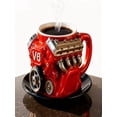 thumbnail image 3 of V6 Engine Resin Mug with Inner Liner, Personalized Mechanical Engine Punk Stainless Steel Cup, Gift for Car Enthusiasts and Collectors, 3 of 8