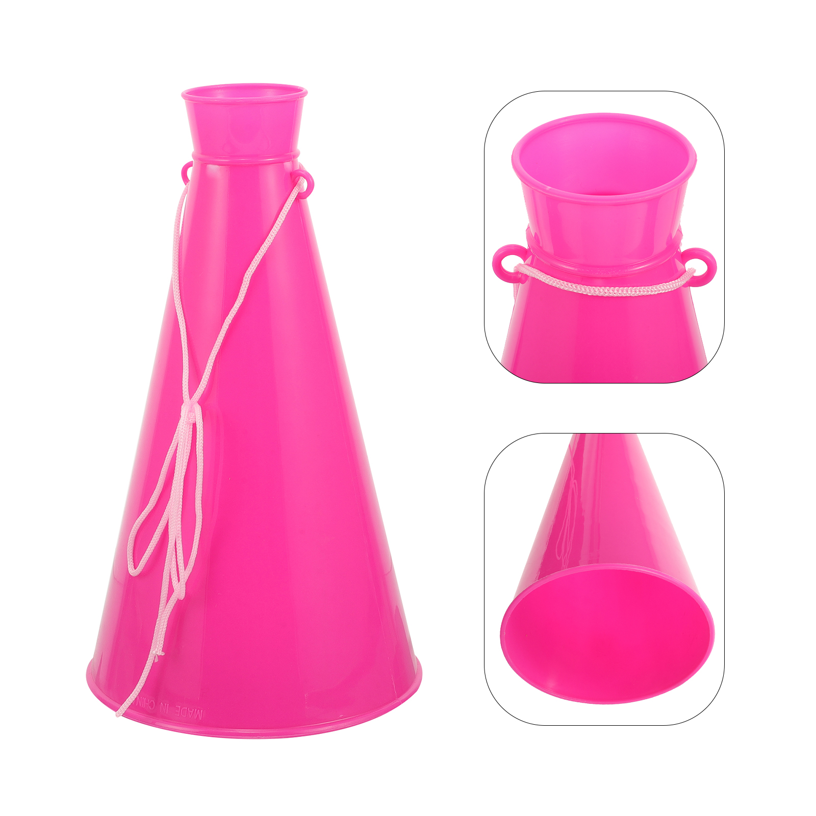 2 Mégaphones Portables En Plastique - Pour événements Sportifs, Fêtes - Amplifient La Voix - Léger Et Facile à Transporter