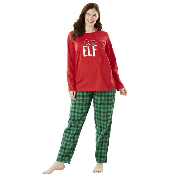 Plus Size Holiday Print Pj Set By Dreams & Co.