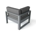 thumbnail image 3 of Corner Patio Chair - Aluminum Outdoor Seating - Modern Conversation Set - Maykoosh, 3 of 3