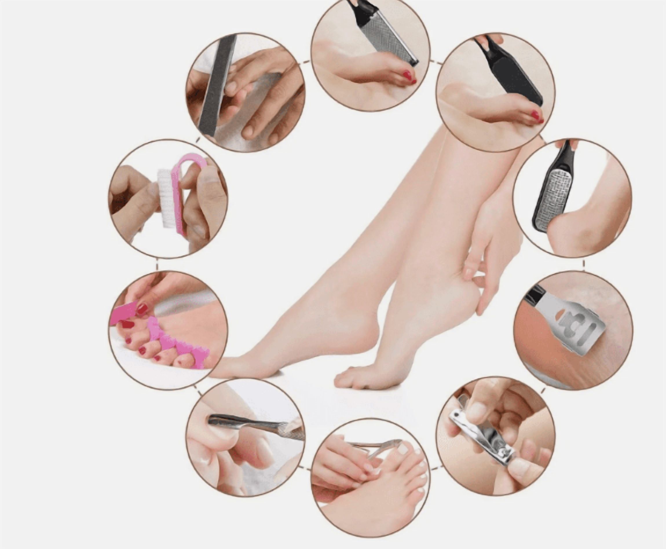 Professional Pedicure Tools Set – 20 in 1 Foot Files Callus Remover Pedicure Kit – Nail Care Grooming Set for At-Home & Salon Use