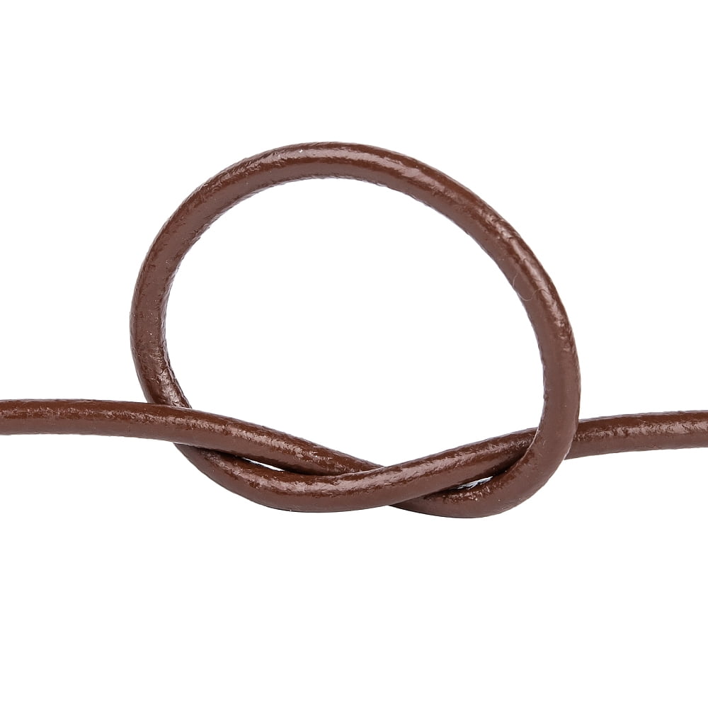 1 Bundle Leather Beading Cord Cowhide Leather DIY Necklace Making Material Saddle Brown 3mm 109.36 yards(100m)/bundle DIY