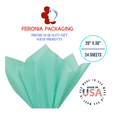 thumbnail image 2 of Aqua Blue Tissue Paper Squares, Bulk 24 Sheets, Presents by Feronia packaging, Large 20 Inch x 30 Inch, 2 of 12