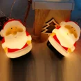 thumbnail image 4 of Luces Navideñas con Forma de Deseos, Papá Noel, Muñeco de Nieve, Decoración de Cadena de Luces Navideñas de HadasBatería3,20 metros y 20 luces, 4 of 5